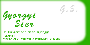 gyorgyi sier business card